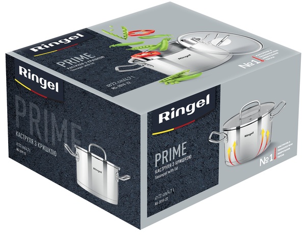 Фото - Каструля Ringel Prime 22 см 4.7 л (RG 2019-22)