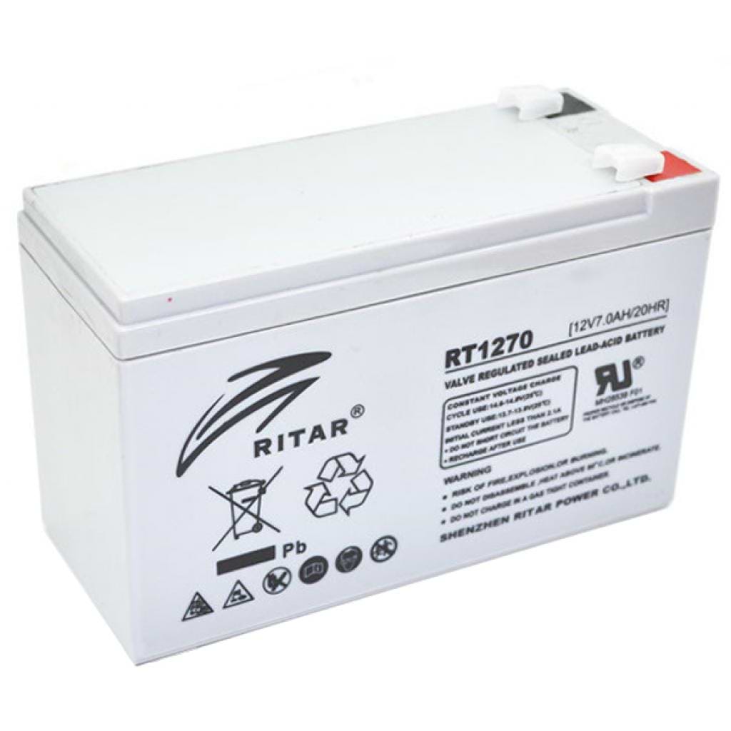 Акумулятор для ДБЖ Ritar 12V 7Ah (RT1270) AGM - Фото 1