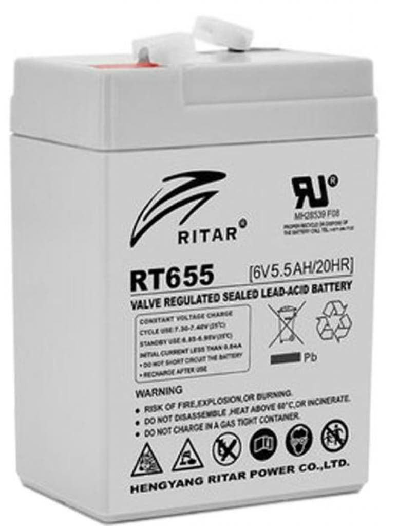 Аккумулятор для ИБП Ritar AGM RT655 6V-5Ah