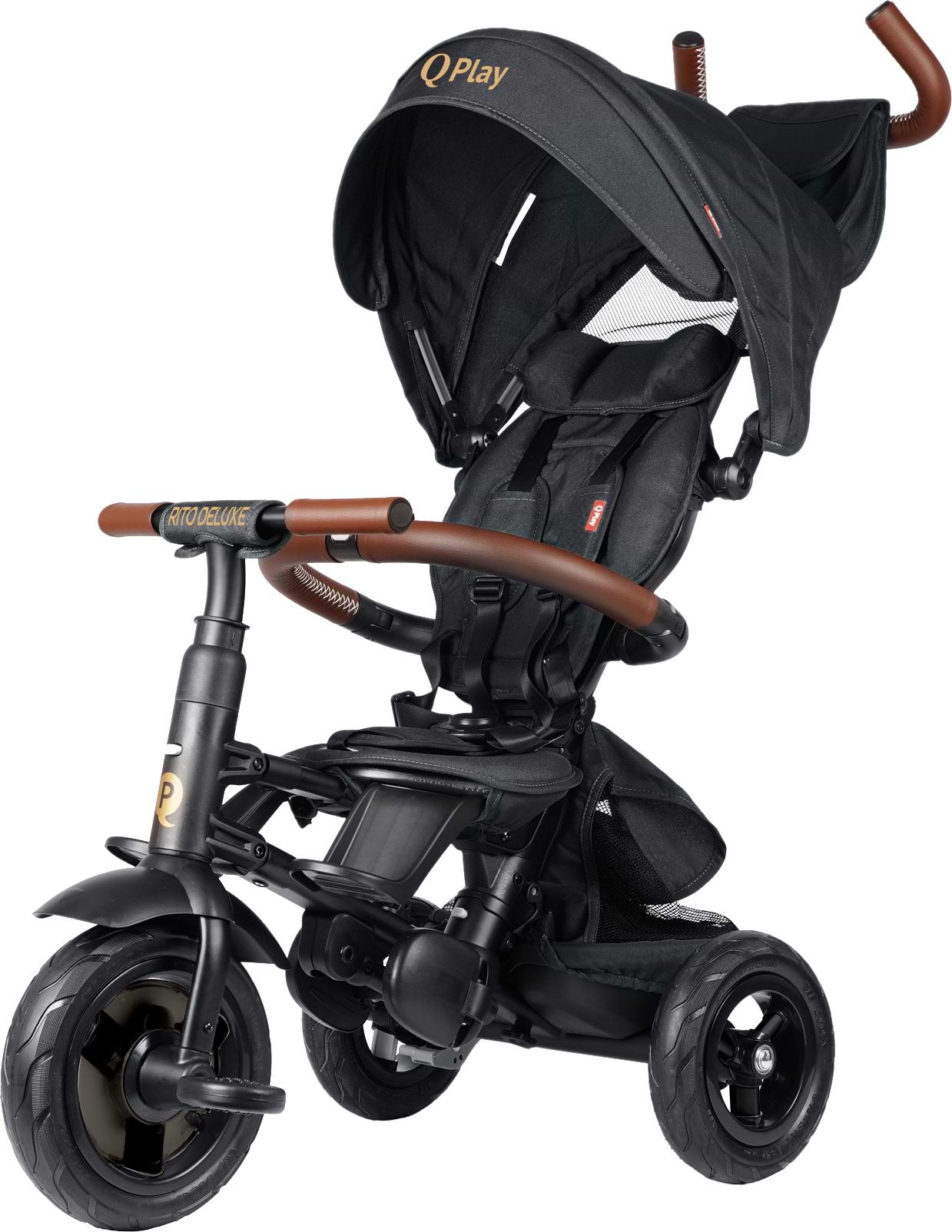 Трёхколёсный велосипед Qplay Rito Deluxe Black (S380-17RitoDeluxeBlack)