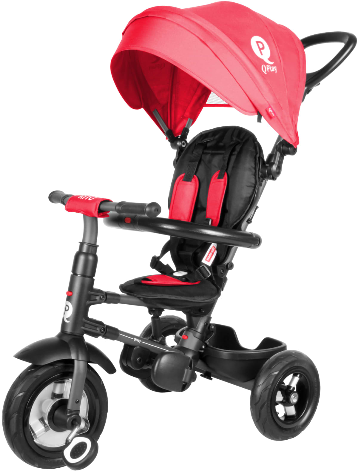 Трёхколёсный велосипед Qplay Rito Rubber Red (S380-10RedRubber)