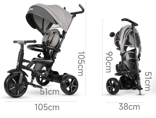 Фото - Трёхколёсный велосипед Qplay Rito Star Grey (S380-11RitoStarGrey)