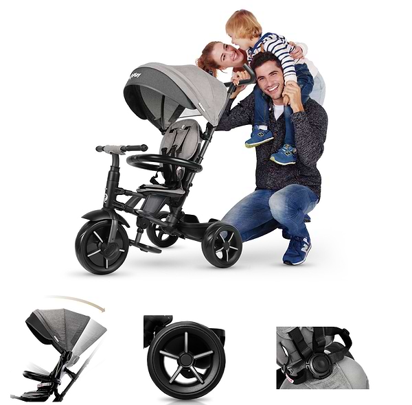 Фото - Трёхколёсный велосипед Qplay Rito Star Grey (S380-11RitoStarGrey)