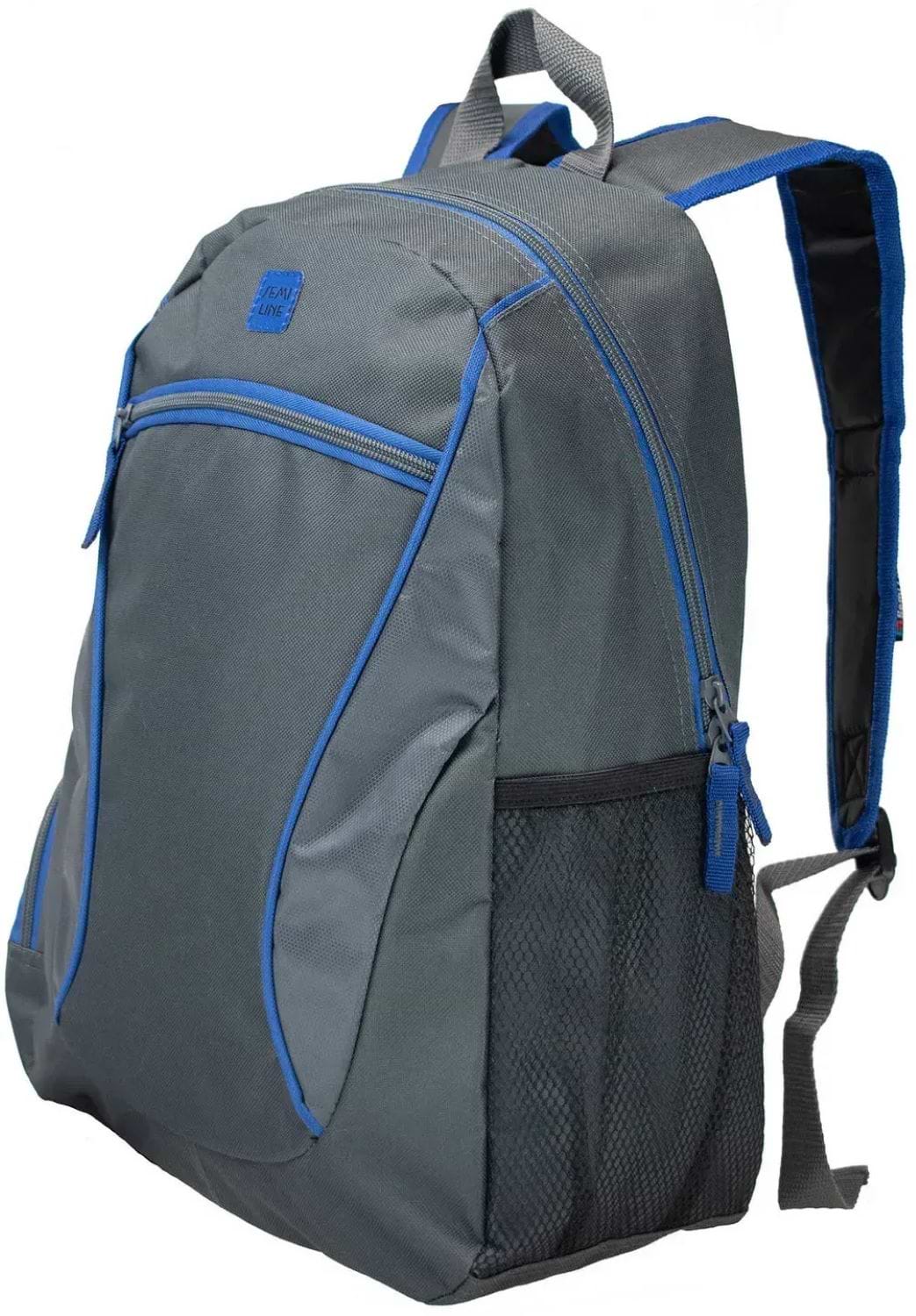 Рюкзак городской Semi Line 18 Grey/Blue Elements (J4917-3)