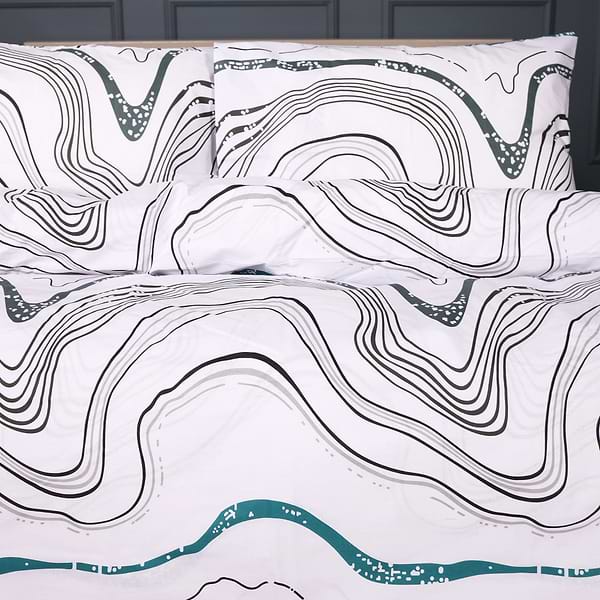 Фото - Наволочка MirSon Ranforce Elite 17-0696 River Streams 70х70 см (2200010453348)