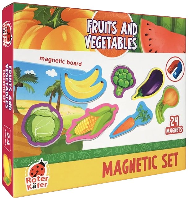 Настільна гра магнітна (3-4 роки) Roter Kafer Vegetables and fruits with board (RK2090-06) - Фото 1