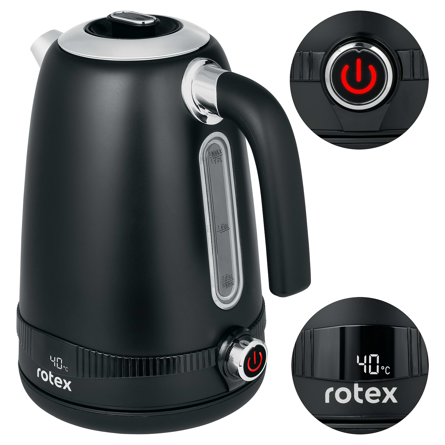 Електричний чайник Rotex RKT79-B Smart