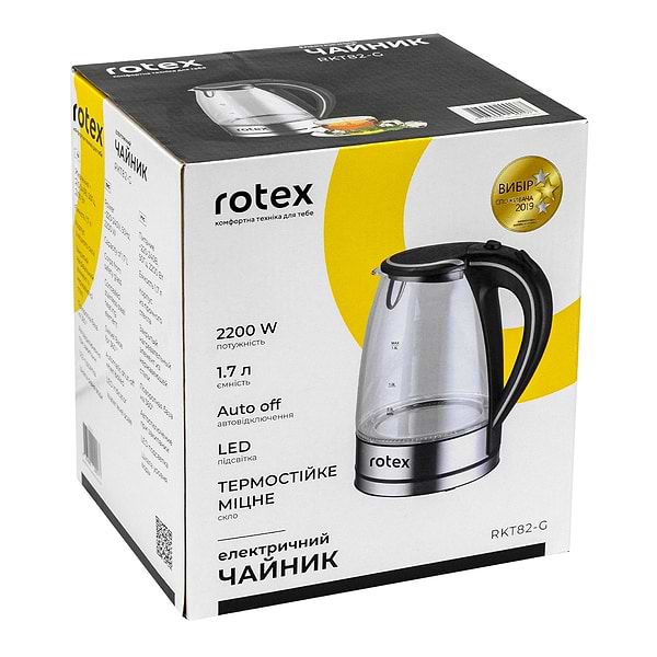 Фото - Уцінка - Електричний чайник Rotex RKT82-G
