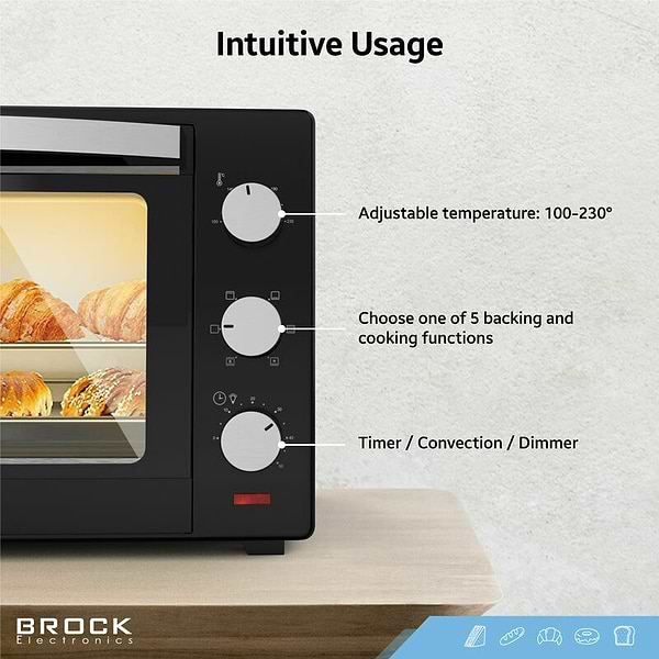 Фото - Піч електрична BROCK TO 3001 BK