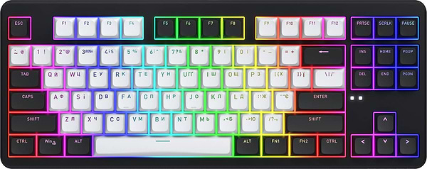 Фото - Клавіатура бездротова ігрова Hator Rockfall 3 Mecha TKL QMK/VIA Orange Wireless Black (HTK850UA)