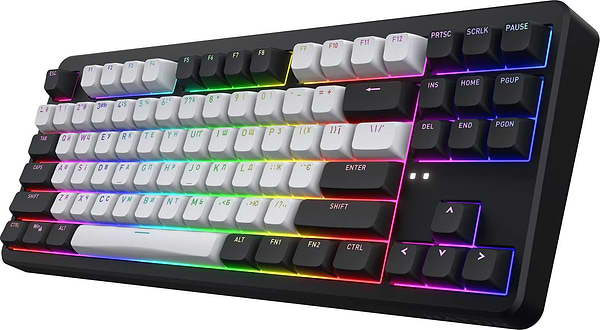 Фото - Клавіатура бездротова ігрова Hator Rockfall 3 Mecha TKL QMK/VIA Orange Wireless Black (HTK850UA)