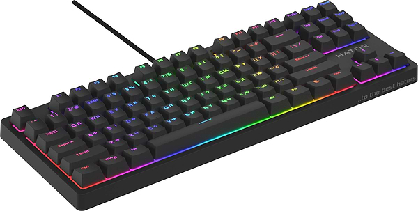 Фото - Клавиатура проводная игровая Hator Rockfall 2 Mecha TKL Orange USB Black (HTK-520)