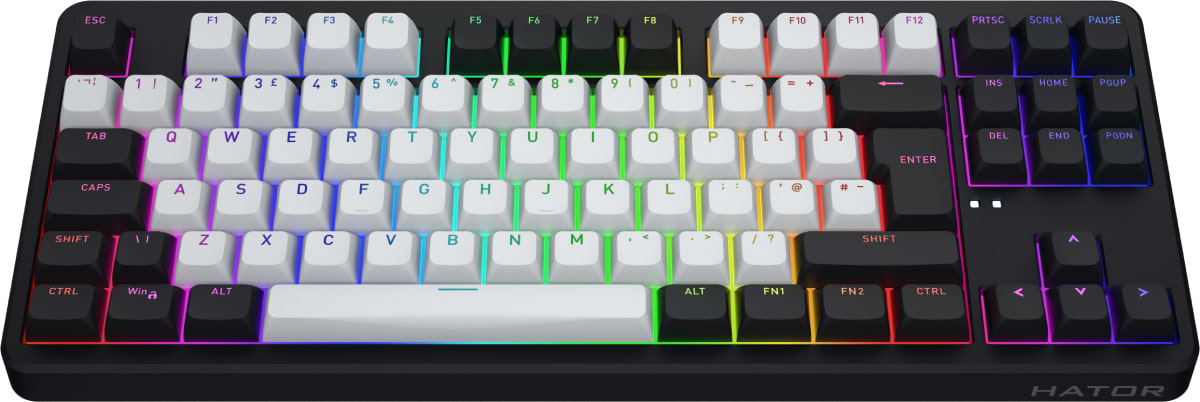 Клавиатура беспроводная игровая Hator Rockfall 3 Mecha TKL wireless orange (HTK850EU) Black - Фото 1