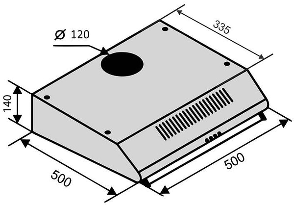 Фото - Витяжка традиційна Ventolux ROMA 50 WH 2M LUX