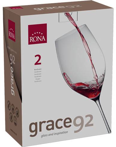 Фото - Набір келихів Rona Bordeaux GRACE 920 мл 2 шт. (6835/920)