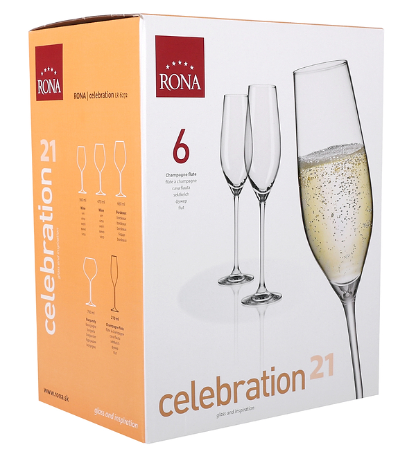 Фото - Набір келихів Rona CELEBRATION 210 мл 6 шт. (6272/210)