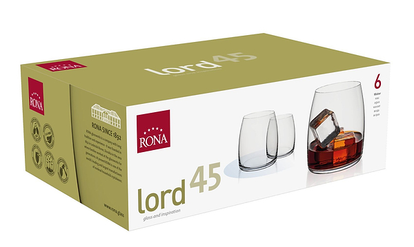 Фото - Набір склянок Rona LORD 450 мл 6 шт. (8412/450)