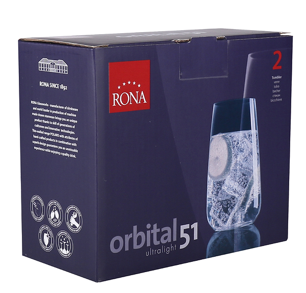 Фото - Набор стаканов Rona ORBITAL 510 мл 2 шт. (7252/UM/510)