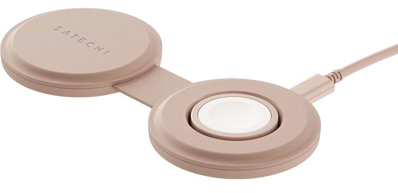 Беспроводное зарядное устройство Satechi OntheGo 2 в 1 Wireless Charger Desert Rose (ST-QTG21R)