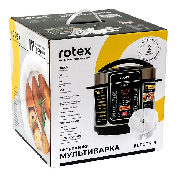 Фото - Мультиварка-скороварка Rotex REPC75-B