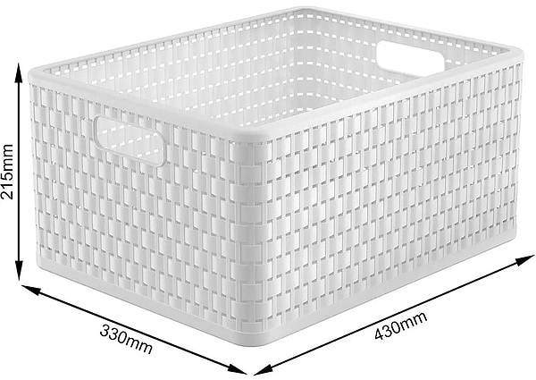 Фото - Короб для зберігання Rotho А4 COUNTRY 28 л білий (11668.1)