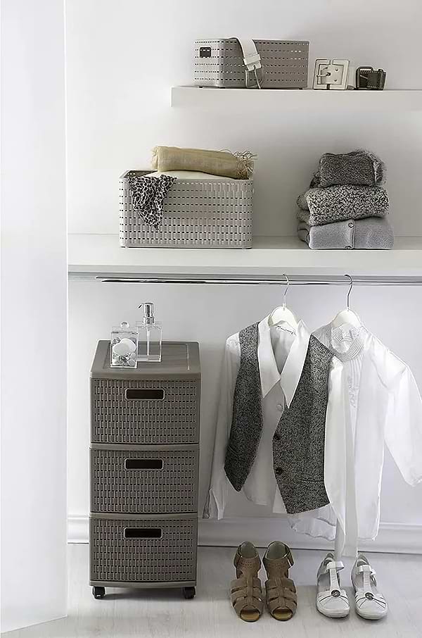 Фото - Короб для зберігання Rotho А4 COUNTRY 28 л білий (11668.1)