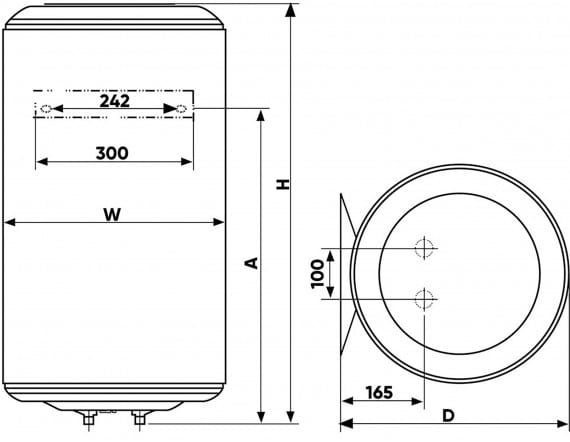 Фото - Уценка - Водонагреватель Atlantic Round Eco VMR 80 (1200W)