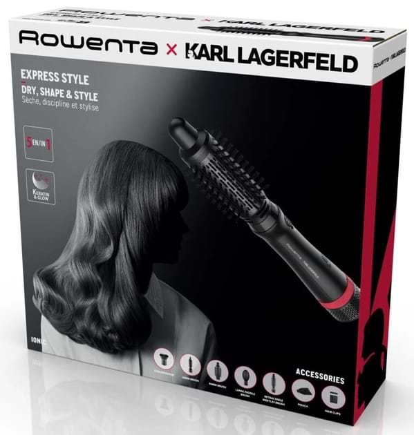 Фото - Фен-щетка Rowenta KARL LAGERFELD Express Style CF635LF0