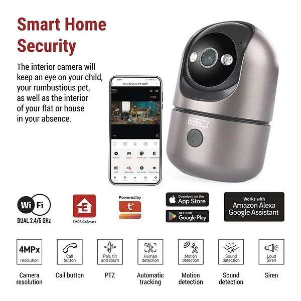 Фото - IP-камера EMOS Розумна H4062 GoSmart внутрішня поворотна Wi-Fi