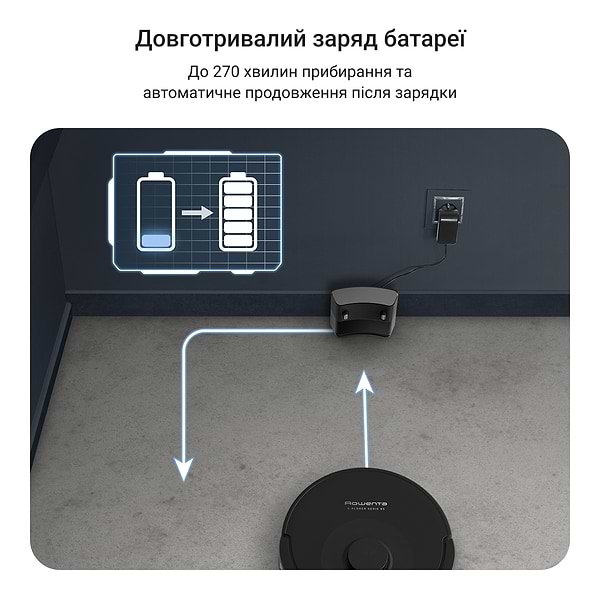 Фото - Робот-пилосос миючий Rowenta RR87C5WH X-PLORER SERIE 85 CHARGING STAT