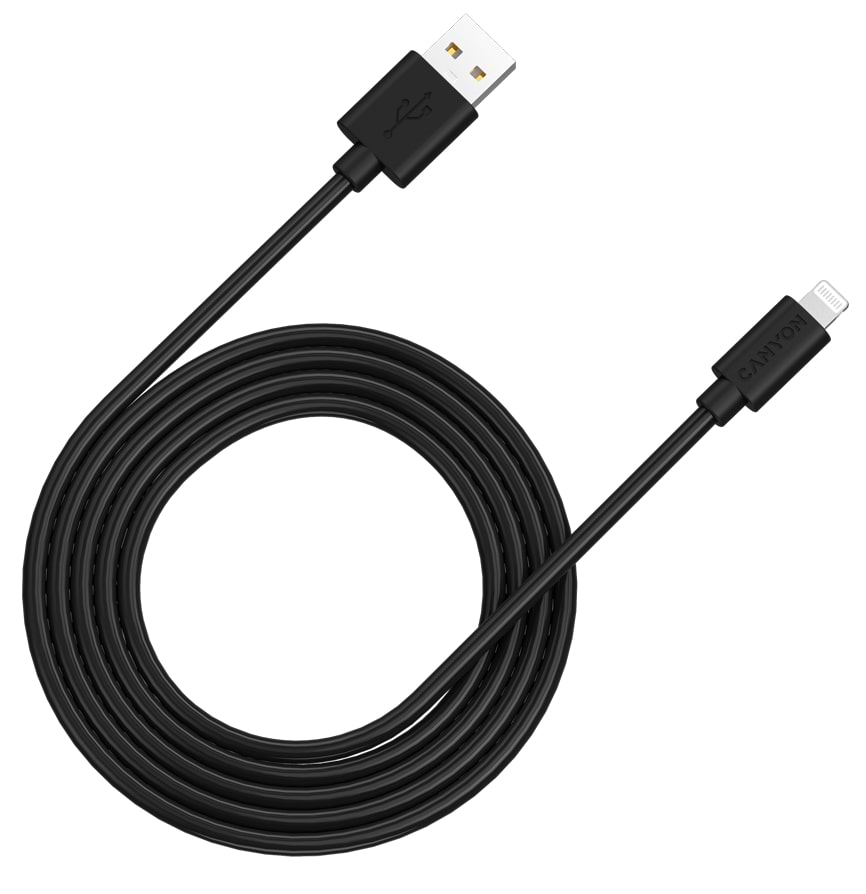 Кабель синхронізації даних Canyon  Lightning USB Cable for Apple 2 м (CNS-MFIC12B)