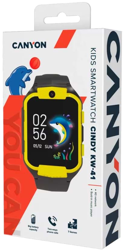 Фото - Смарт-годинник Canyon Cindy KW-41 Yellow Black (CNE-KW41YB)