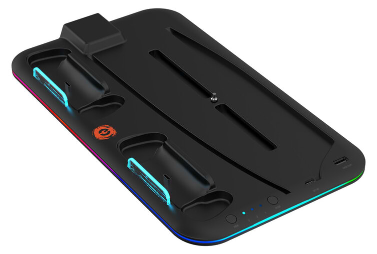 Підставка для PS5 Canyon CS-51 RGB Slim/DE Black (CND-CSPS5B-1) - Фото 1