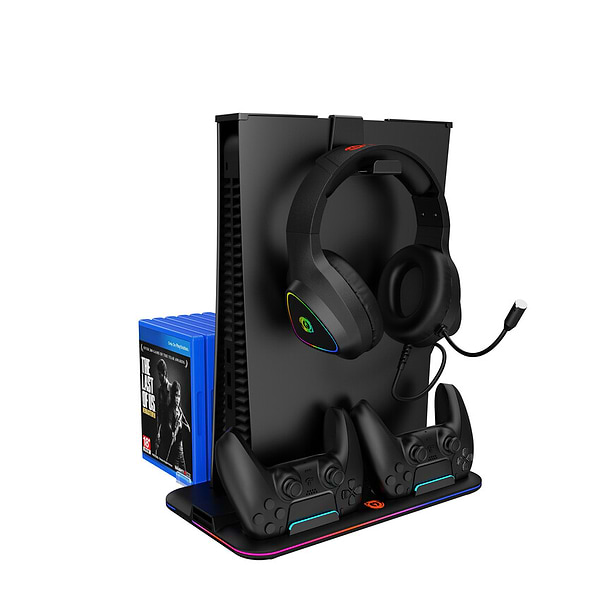 Фото - Підставка для PS5 Canyon CS-51 RGB Slim/DE Black (CND-CSPS5B-1)