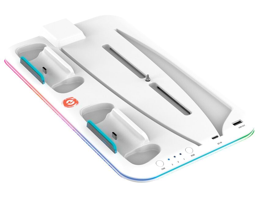 Підставка для PS5 Canyon CS-51 RGB Slim/DE White (CND-CSPS5W-1) - Фото 1
