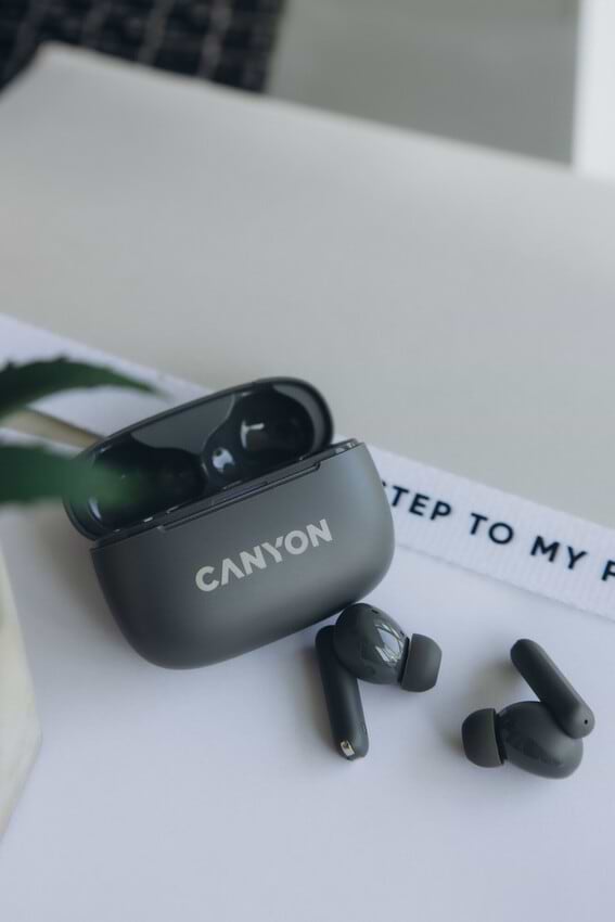 Фото - Наушники вкладыши беспроводные TWS Canyon OnGo TWS-10 ANC ENC Deep Black (CNS-TWS10B)