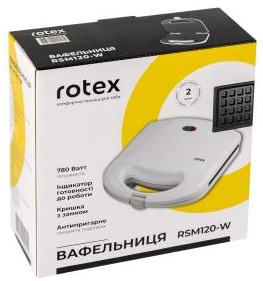 Фото - Уцінка - Вафельниця Rotex RSM120-W #