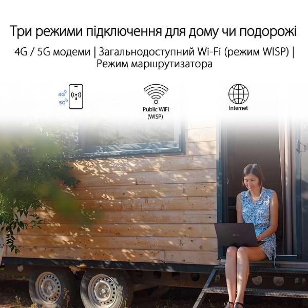 Фото - Маршрутизатор інтернет WiFi6 Asus RT-AX57 Go