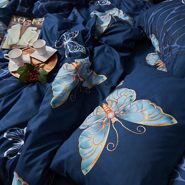 Фото - Комплект постільної білизни Moon&Star Мікросатин Premium «Flutter Dreams» 143х210 см нав. 2х40х60 (MS-820007715)