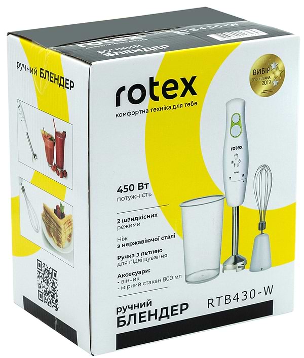 Фото - Блендер погружной Rotex RTB430-W