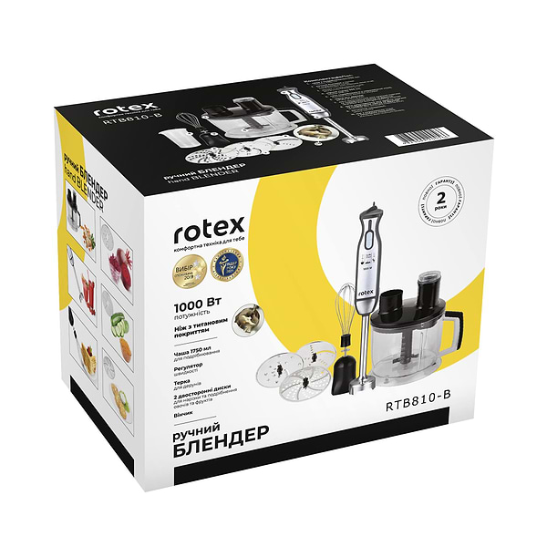 Фото - Блендер мини-комбайн Rotex RTB810-B