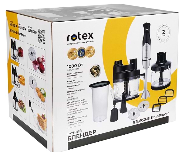Фото - Блендер заглибний Rotex RTB950-B TitanPower