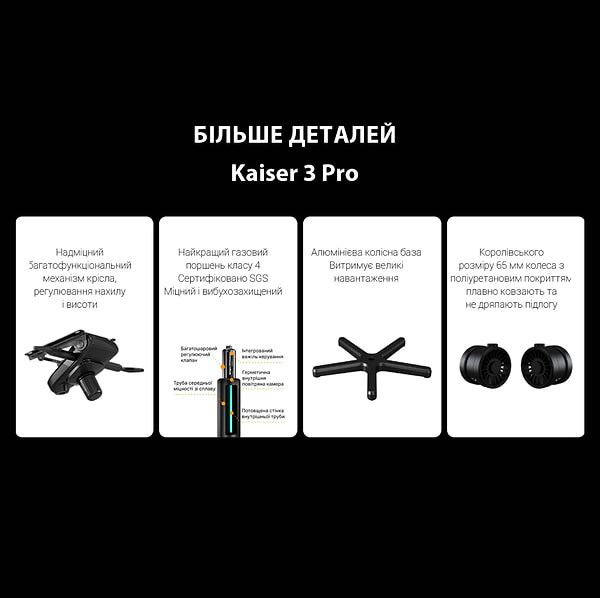 Фото - Кресло для геймеров Anda Seat Kaiser 3 Pro Size XL Black Fabric (AD12YDC-XL-01-B-CF-B02)