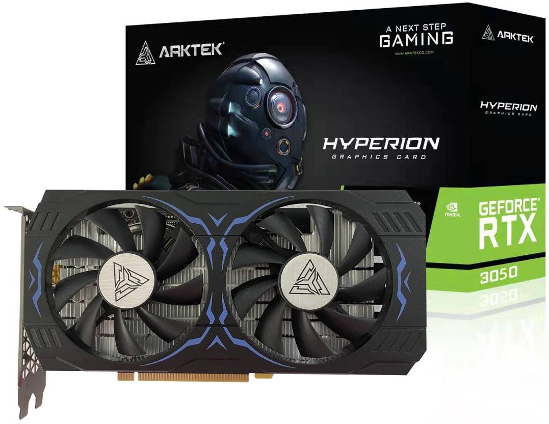 Відеокарта Arktek NVIDIA GeForce RTX3050 GDDR6 6GB Dual Fan (AKN3050D6S6GH1)