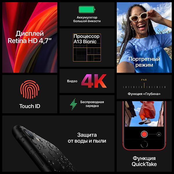 Фото - Смартфон Apple iPhone SE 2020 128Gb Black