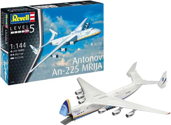 Фото - Набір для моделювання техніки Revell Вантажний літак АН-225 Мрія 1:144 (RVL-04958)