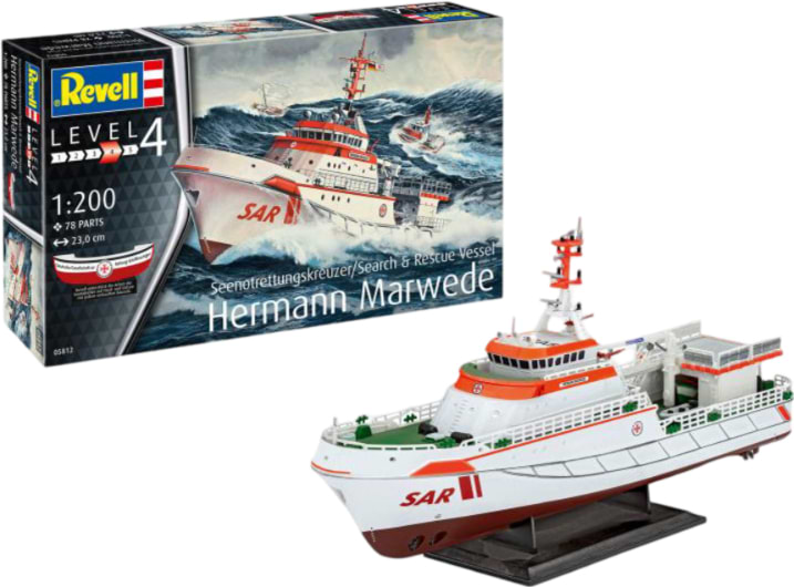 Набор для моделирования техники Revell Поисково-спасательное судно Hermann Marwede 1:200 (RVL-05812)