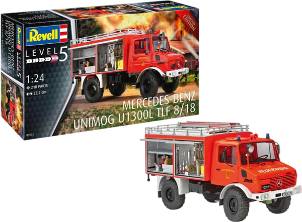 Фото - Набор для моделирования техники Revell Пожарная машина Unimog U1300L TLF 8/18 1:24 (RVL-07512)