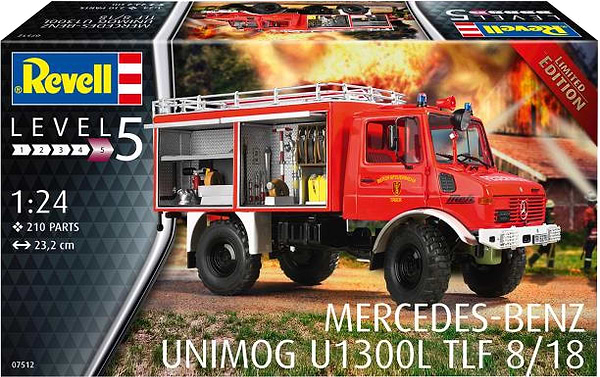 Фото - Набор для моделирования техники Revell Пожарная машина Unimog U1300L TLF 8/18 1:24 (RVL-07512)