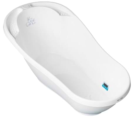 Дитяча ванночка Tega Baby Зайчики зі зливом 92 см Біла (KR-011-103) - Фото 1